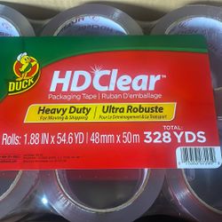 Duck HD Clear Packing Tape Refills (6 Rolls Per Pack/6 Packs Total)