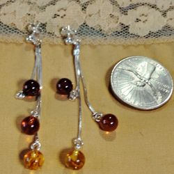 ABSOLUTELY GORGEOUS, AMBER-(BALTIC). 925/2.5-IN