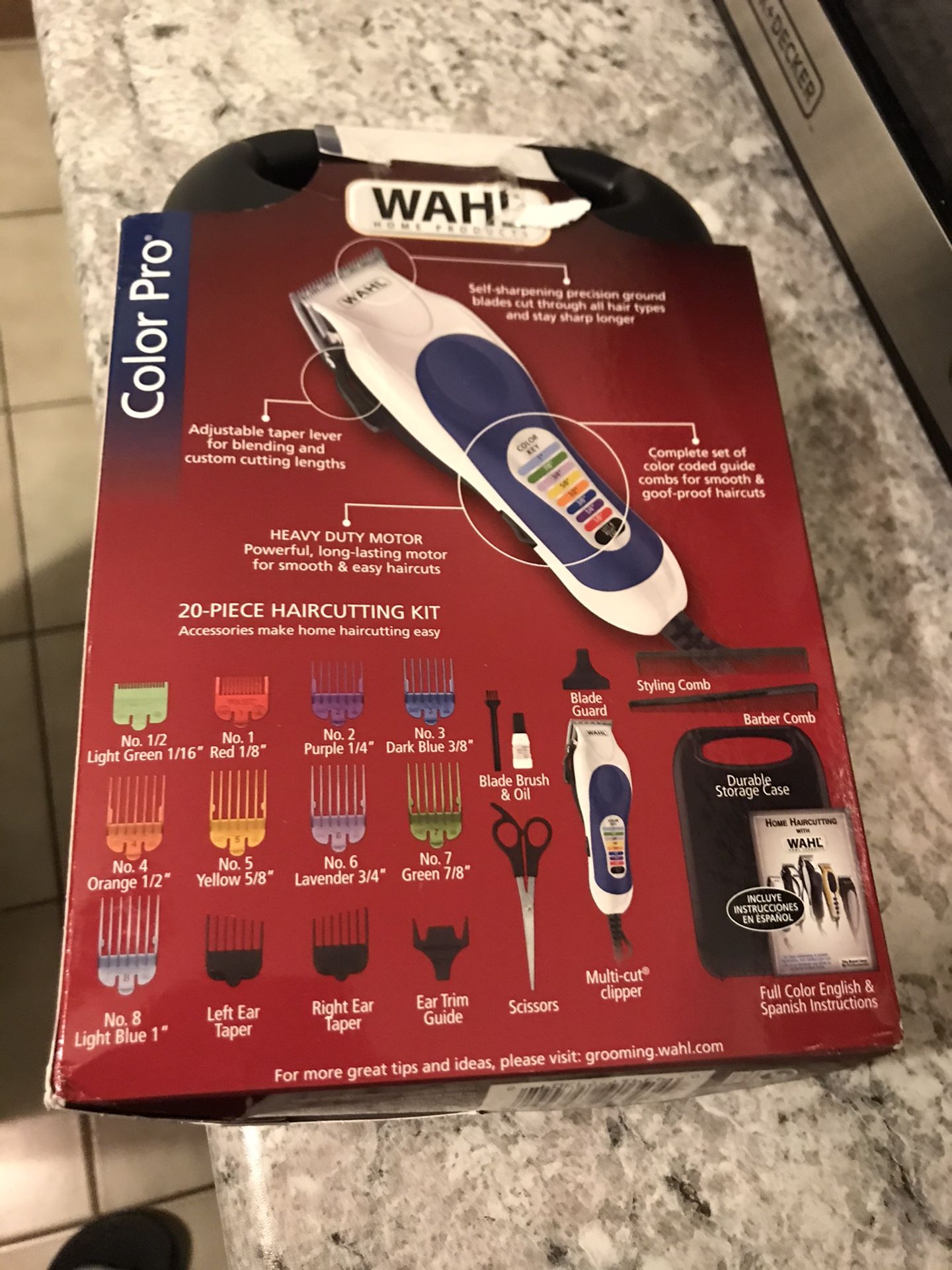 New WAHL color pro haircutting kit
