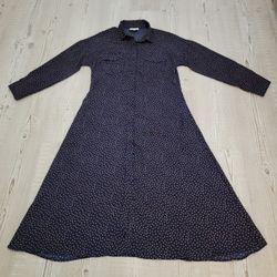 Reset by Jane Black Long Sleeve Maxi Shirt Dress with Stars