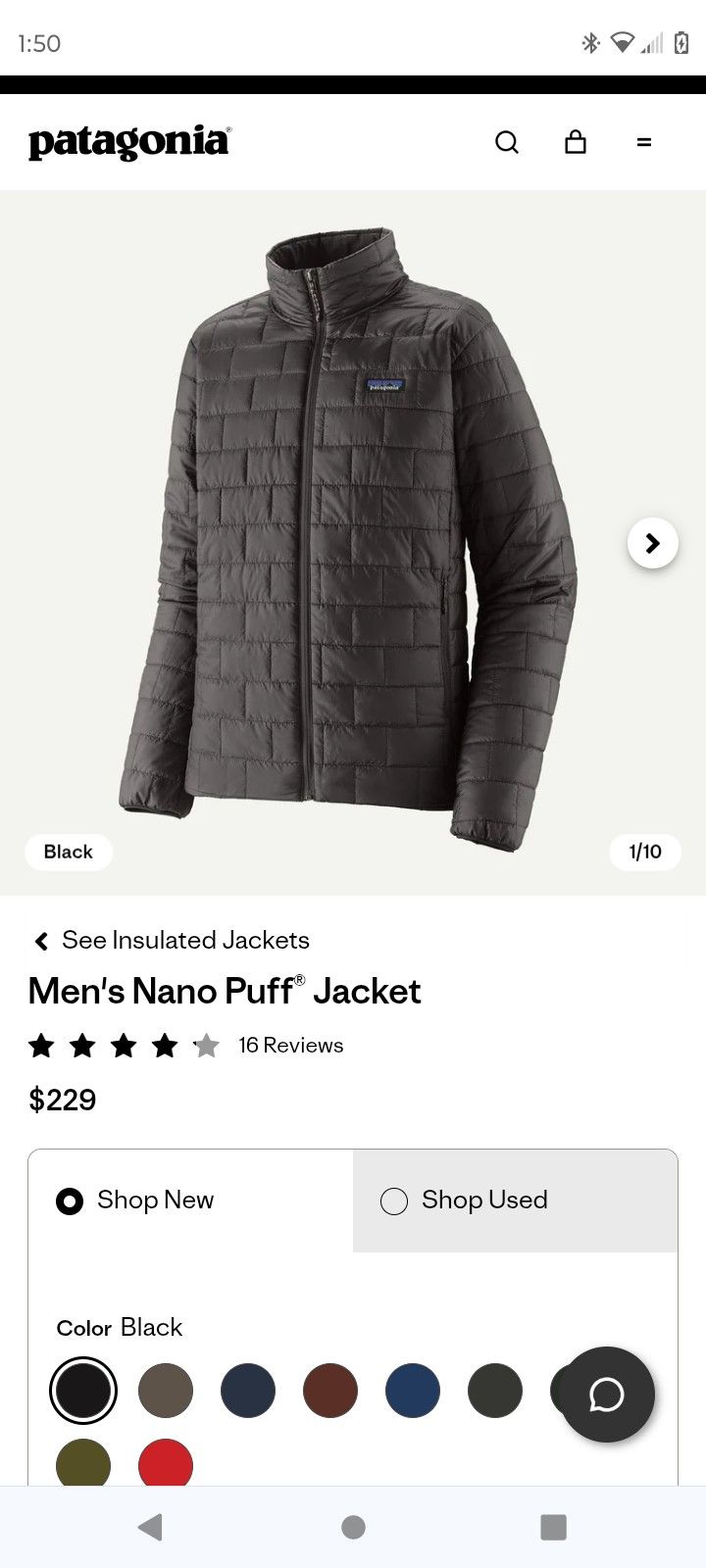 Patagonia Mens large- women's XL Nano