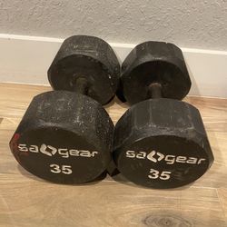 Dumbbell 35lbs Each  The Pair 