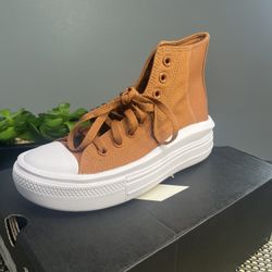 converse CTAS MOVE HI size 6.5womens tawny owl black white for Sale in Moreno Valley CA OfferUp