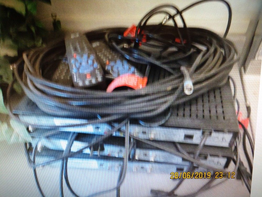 3 dish Network receivers with remotes.