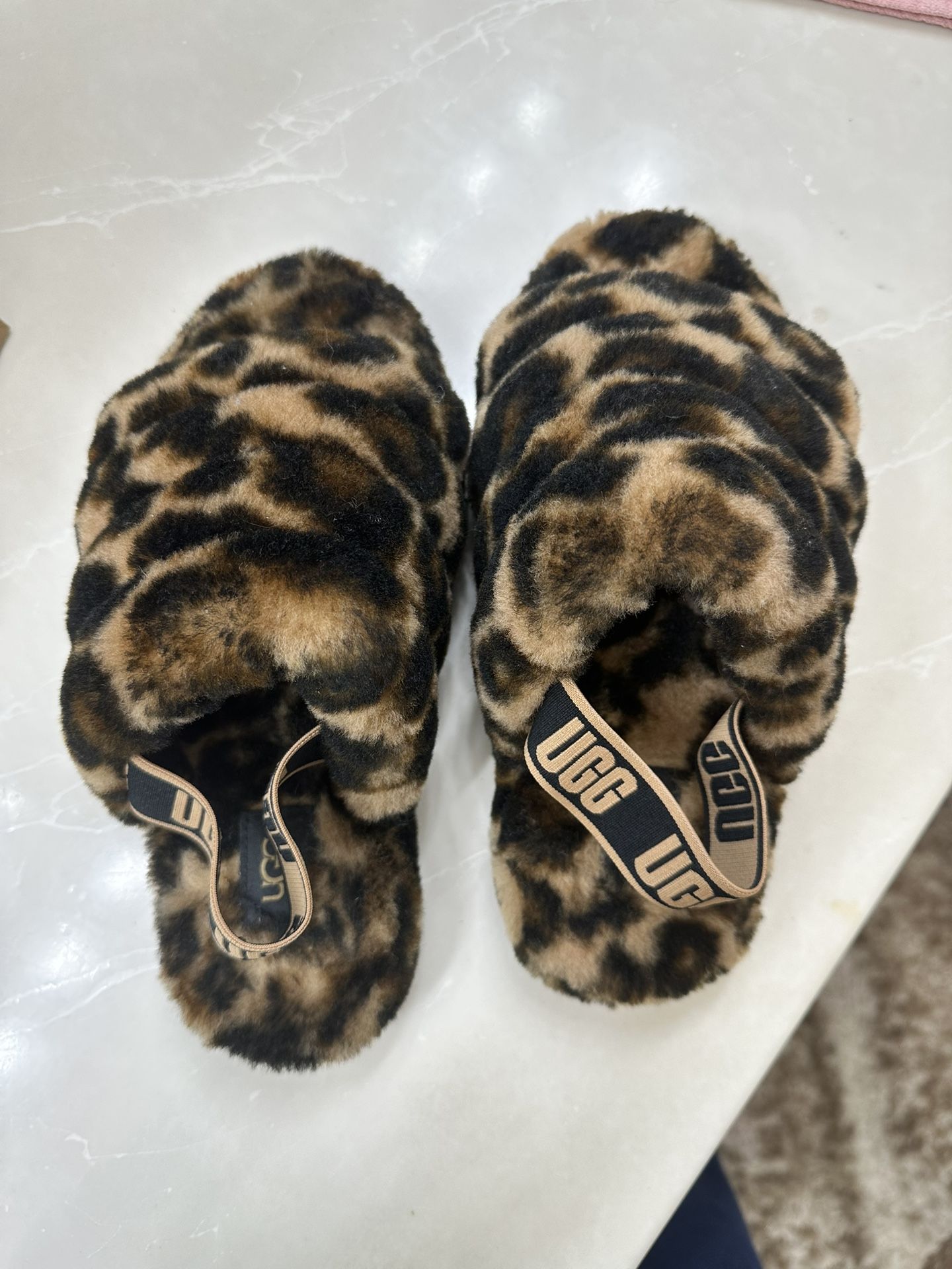 Ugg Leopard Slipper With Strap