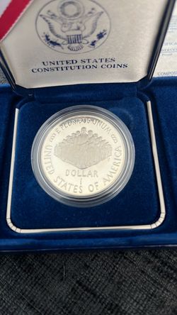 1987 US constitutional silver dollar