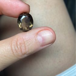 Smoky quartz, faceted