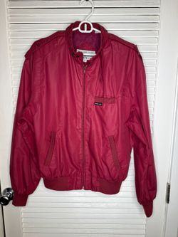 Members Only Vintage Racer Jacket Burgundy Men's Size 40