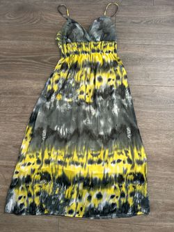Yellow Tie Dye Maxi Dress size medium