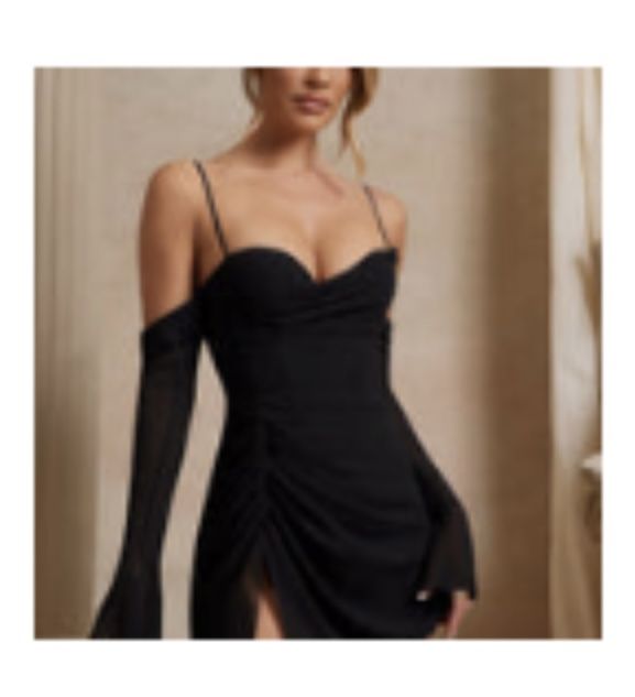 Oh Polly Black Corset Dress