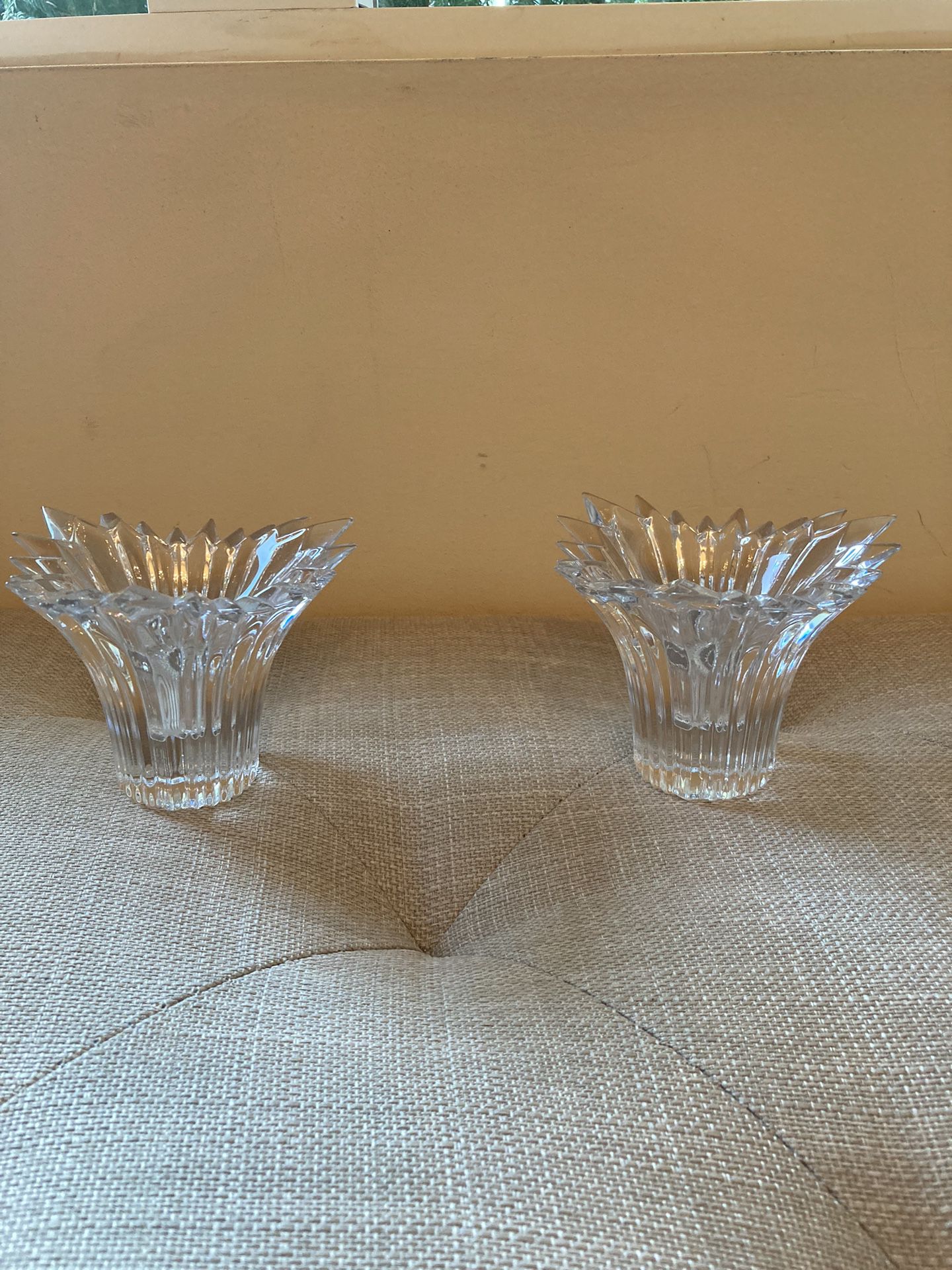 Set Of 2 Crystal Candle Holders 