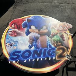 Full Size Sonic 2 Movie Billboard 4ft X 4ft  (1 Of 1)