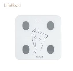 Lifehood Led bluetooth Digital Body Fat Analyzer Electronic BMI Scale with Water Fat Calorie Analysis Weight Loss Balance