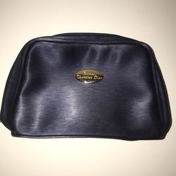 Small Christian Dior Navy Blue Cosmetic Bag