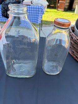 Rosa Brothers glass milk bottles