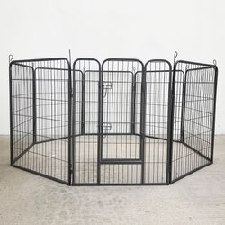New In Box $105 Dog 8-Panel Playpen, Each Panel 40” Tall X 32” Wide Heavy Duty Pet Exercise Fence Crate Kennel Gate 