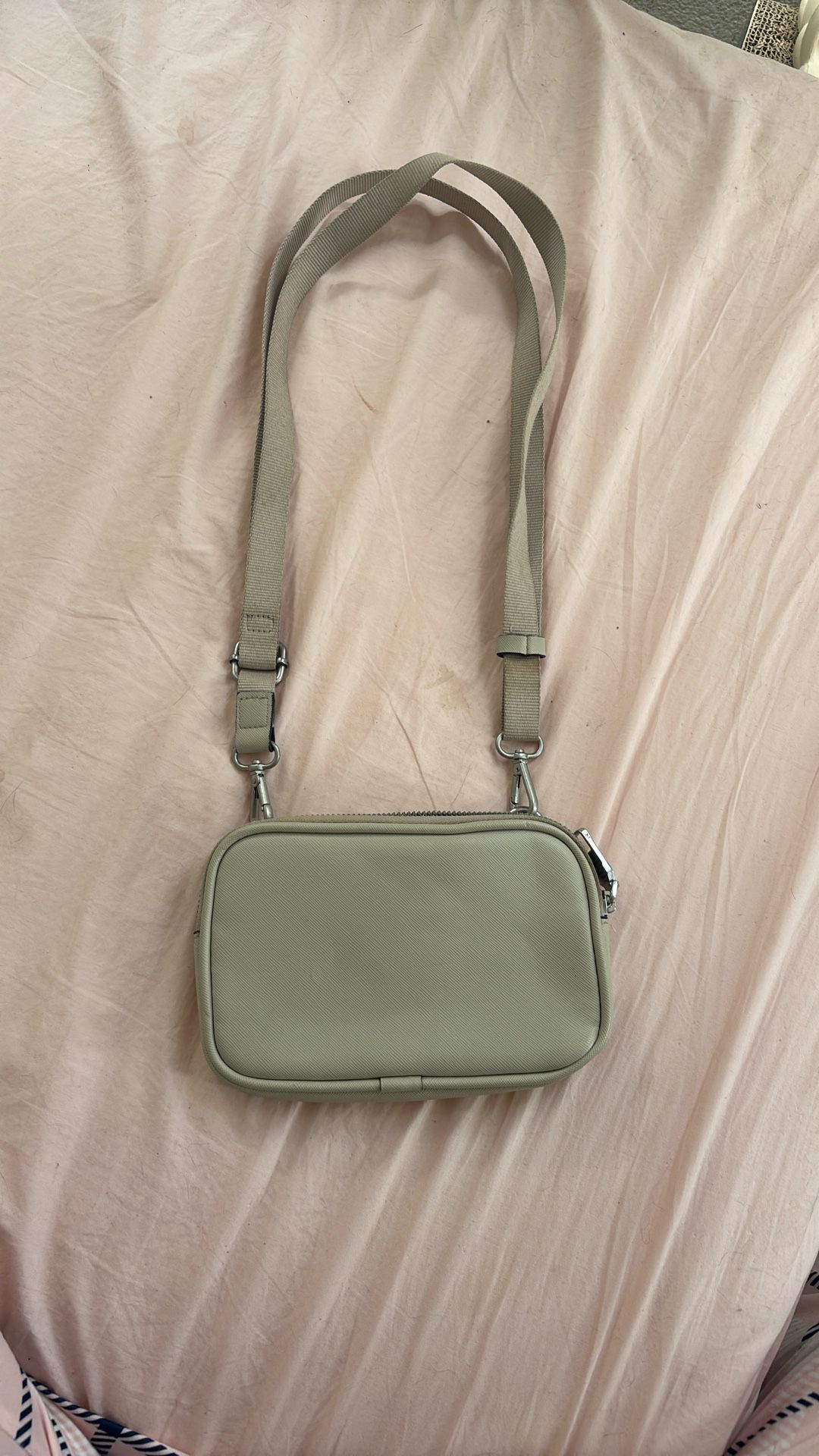 beige ZARA purse