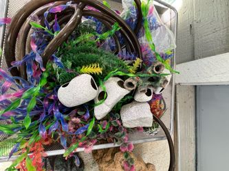 Aquarium Decor Rocks and Plants and Gravel Vacuum Siphon