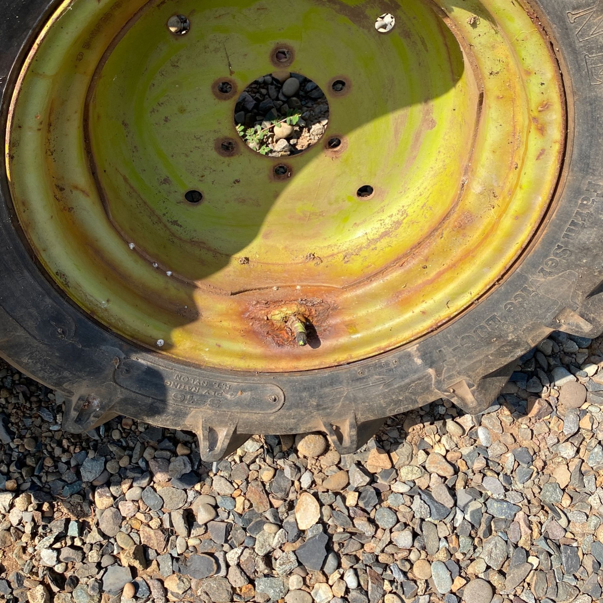 Original ag wheels and tires off 1975 yanmar 155d tractor for sale in