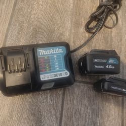 12v Makita Charger And Batteries