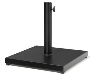 43lb Patio Umbrella Base Stand, Outdoor Square Concrete Stand Heavy Duty Market Umbrella Pole Holder, Black