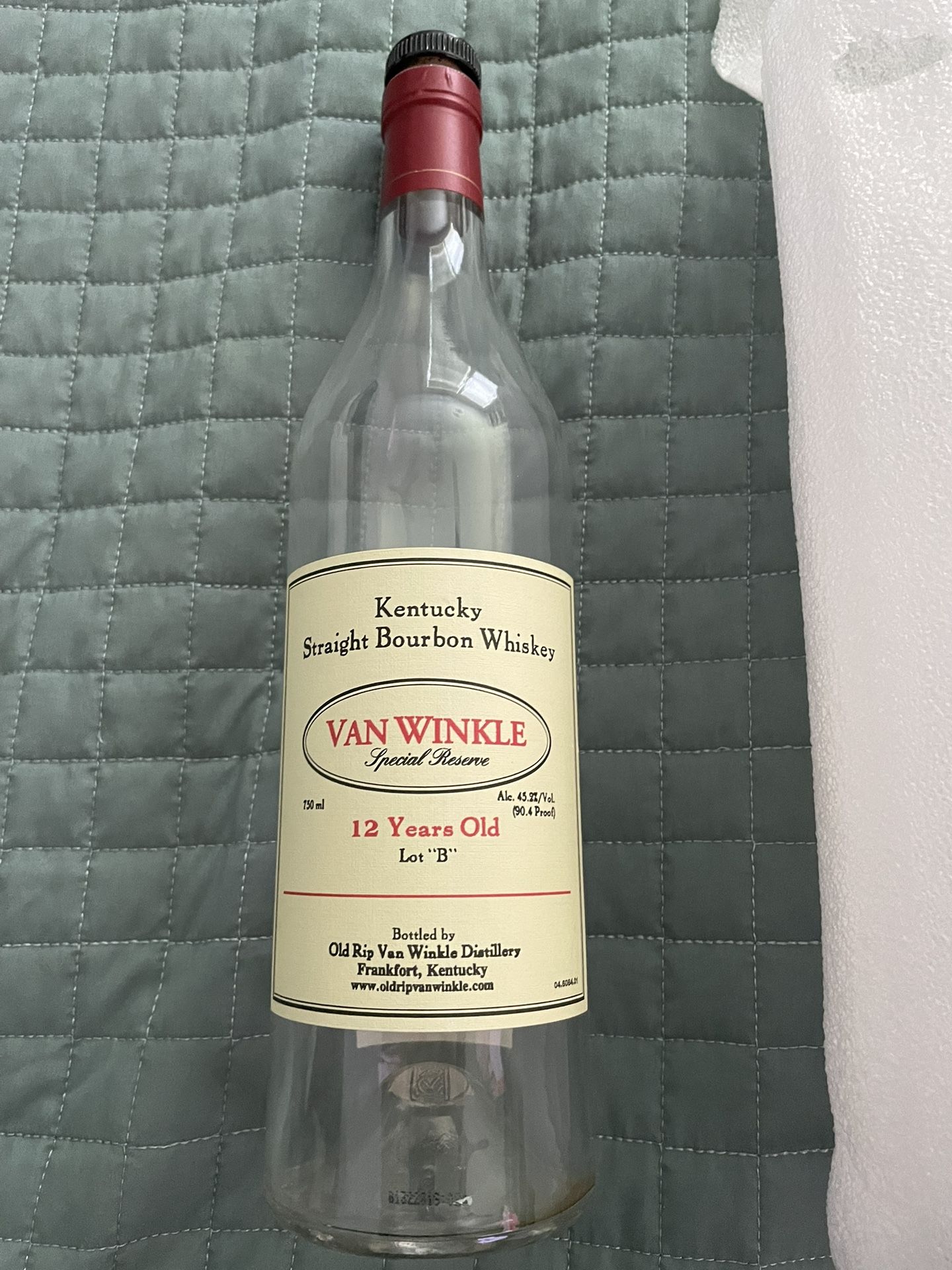 Rip Van Winkle 12 Year Old Bottle -Collector Item -Limited 