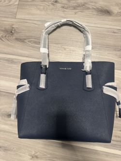 Michael Kors Voyager Large Saffiano Leather Tote Bag Navy 