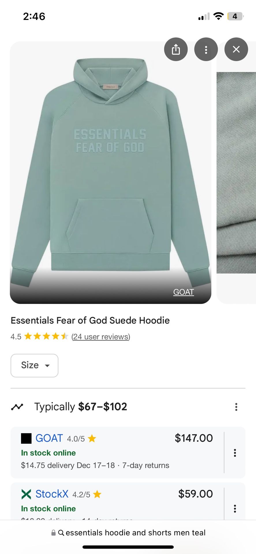 Essentials Hoodie And Shorts Set