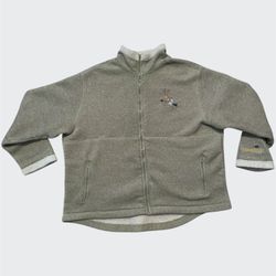 Disney vintage Bambi and Thumper light green fleece Disneyland jacket Size XL