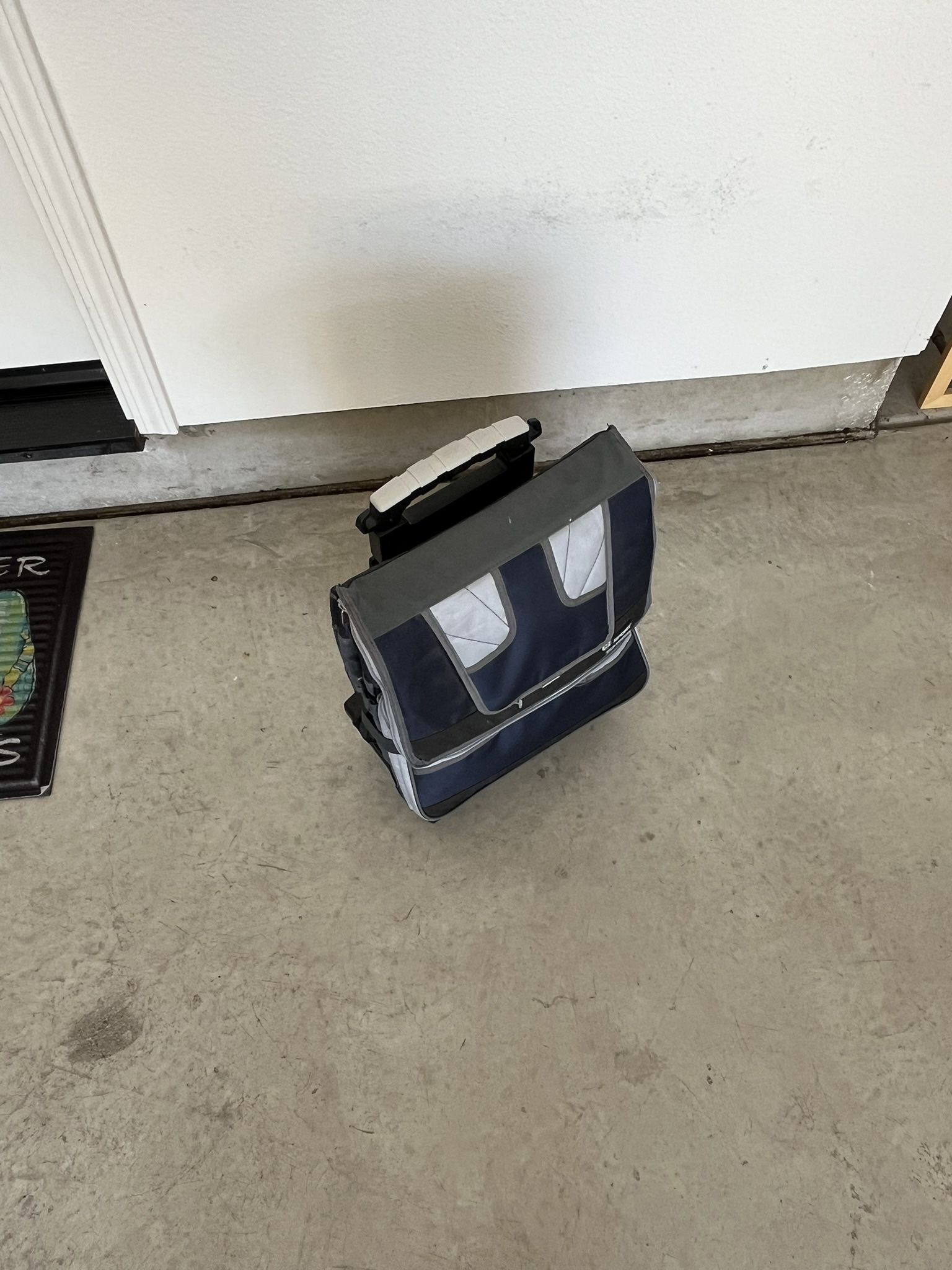 Blue And Gray Rolling Cooler
