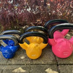 Kettlebells Rubber Coated 5bls X2 . 8bls X2 . 15bls X2 