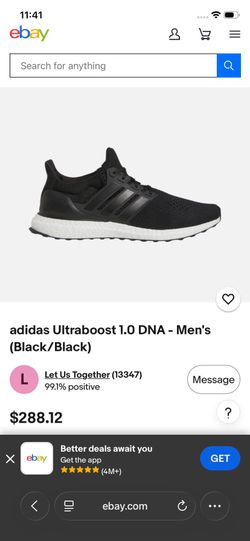 Addidas  Ultra boost black tenni shoes size 9 1/2 men’s