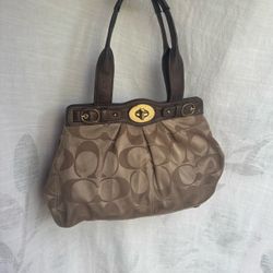 Coach Garnet Legacy Madison Signature Turnlock Shoulder Bag