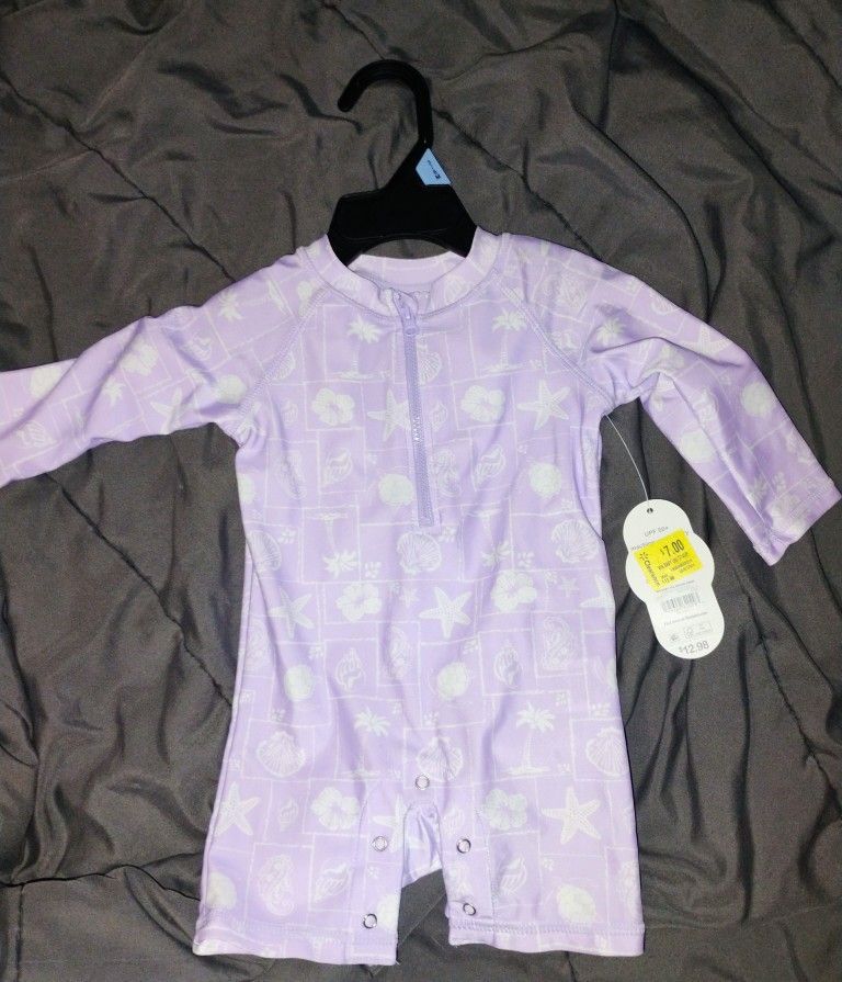 New Baby Girls Swimsuit Size 3mos