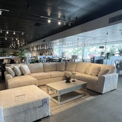 Ivory 4PC Chaise Sectional Couch