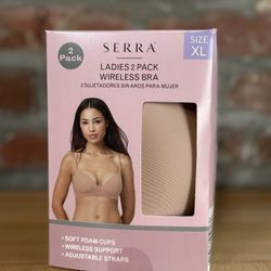 Serra Ladies 2 Pack Wireless Bra - Size XL #gallowshillsale