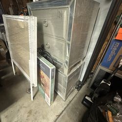 2 Decorative Nightstands Set