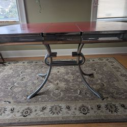 Red vintage drop leaf Formica table