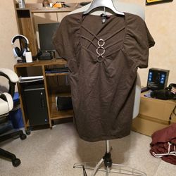 Brown and Silver Blouse