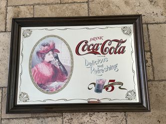 “BIG” Coca Cola 5 Cent Mirror 36x26”