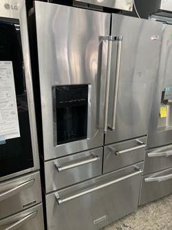 Kitchen aid 5 door in stainless steel used