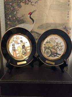 Collectible Plates - Art Of Chokin (Set Of 2)