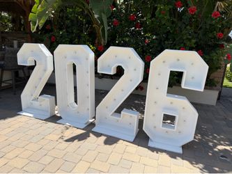 Marquee letters and numbers
