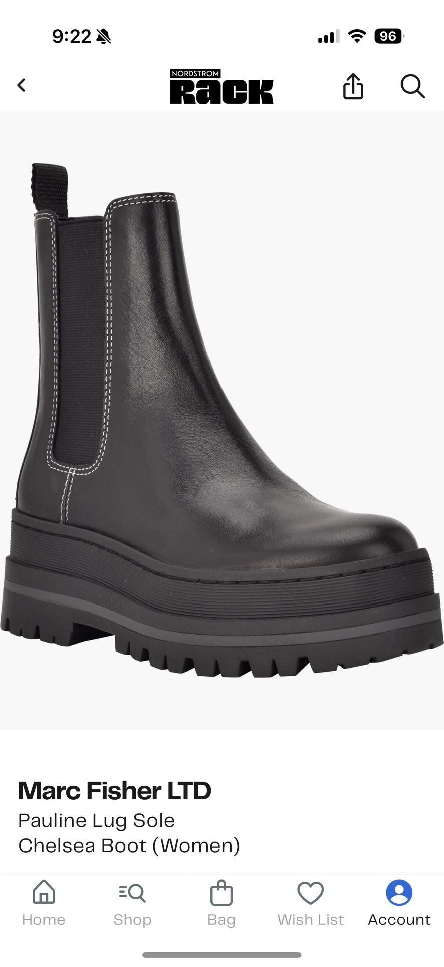 Brand new Marc Fisher LTD Pauline Lug Sole Chelsea Boot (Women) size 7