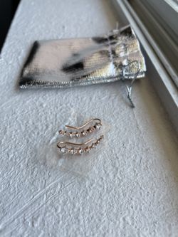 Rose Gold Ear Climber Earrings