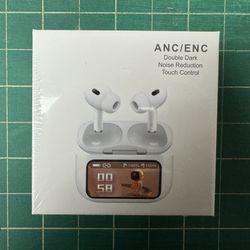 ANC/ENC Noise Reduction Earbuds with Wireless Charging Case White, Bluetooth 5.0 Headphone