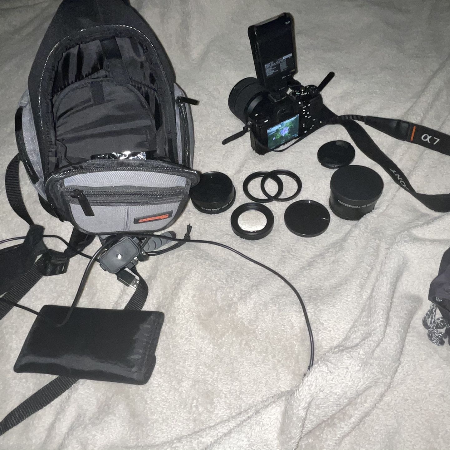 Camera Professional Sony A7 Camera & Flash With Accessories
