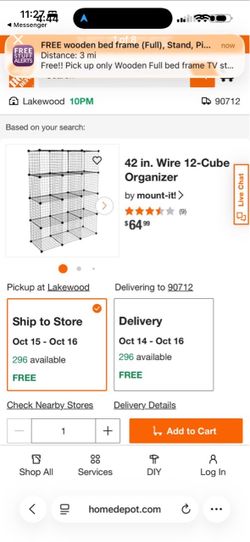 Mount-It! 42 in. Wire 12-Cube Organizer
