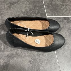 Kids Flats - Black, Gel Lining -7W