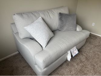 Oversized brand new Harper light grey foam loveseat